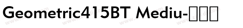 Geometric415BT Mediu字体转换